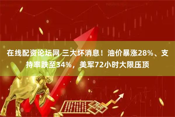 在线配资论坛网 三大坏消息！油价暴涨28%、支持率跌至34%，美军72小时大限压顶